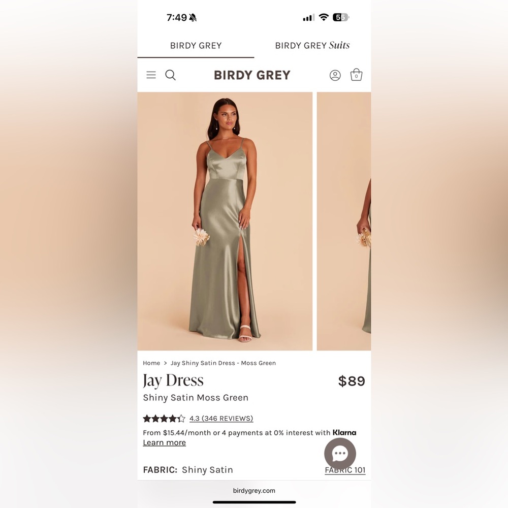 Birdy Grey Moss Green Bridesmaid Dress Jay